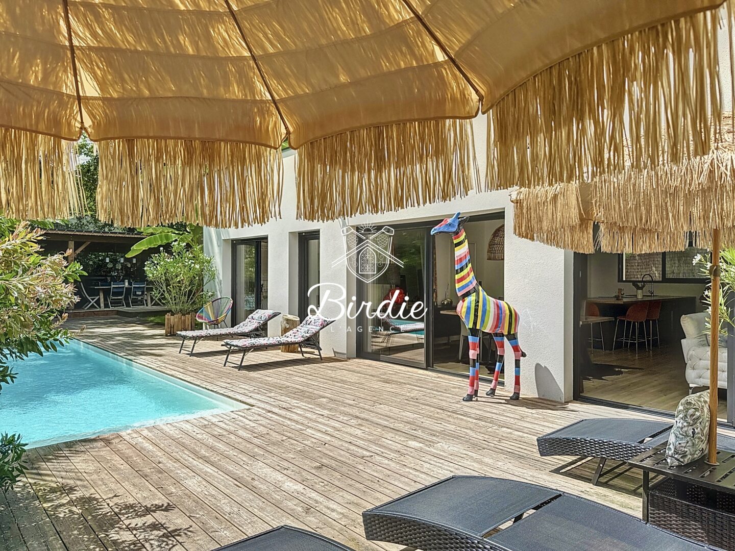 Villa Tamarina – Capbreton Les Landes Maison contemporaine Immobilier de luxe Terrasse bois Centre ville Birdie L'Agence